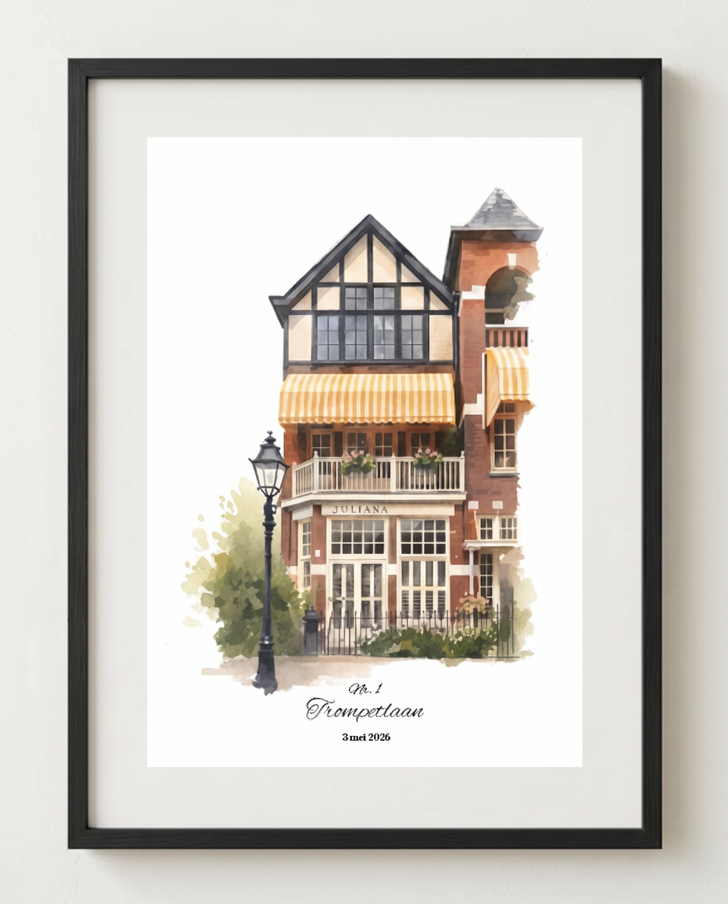 Huisportret Aquarel Minimalist