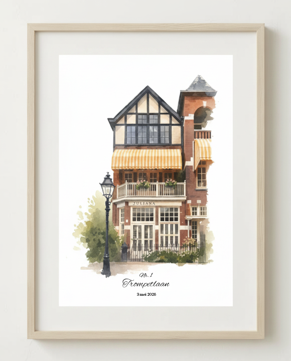 Huisportret Aquarel Minimalist