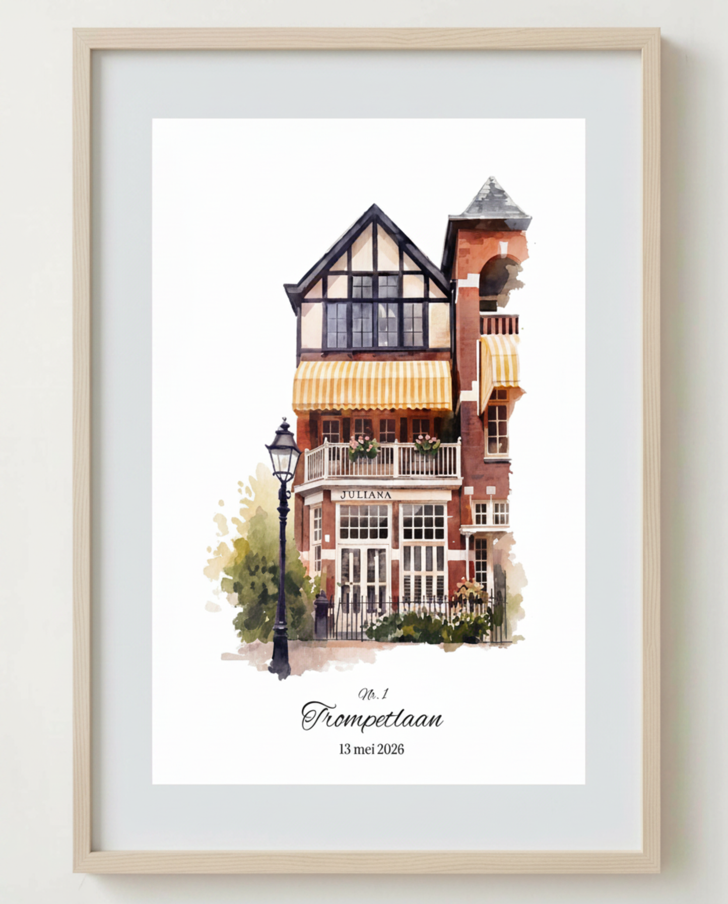 Huisportret Aquarel Minimalist