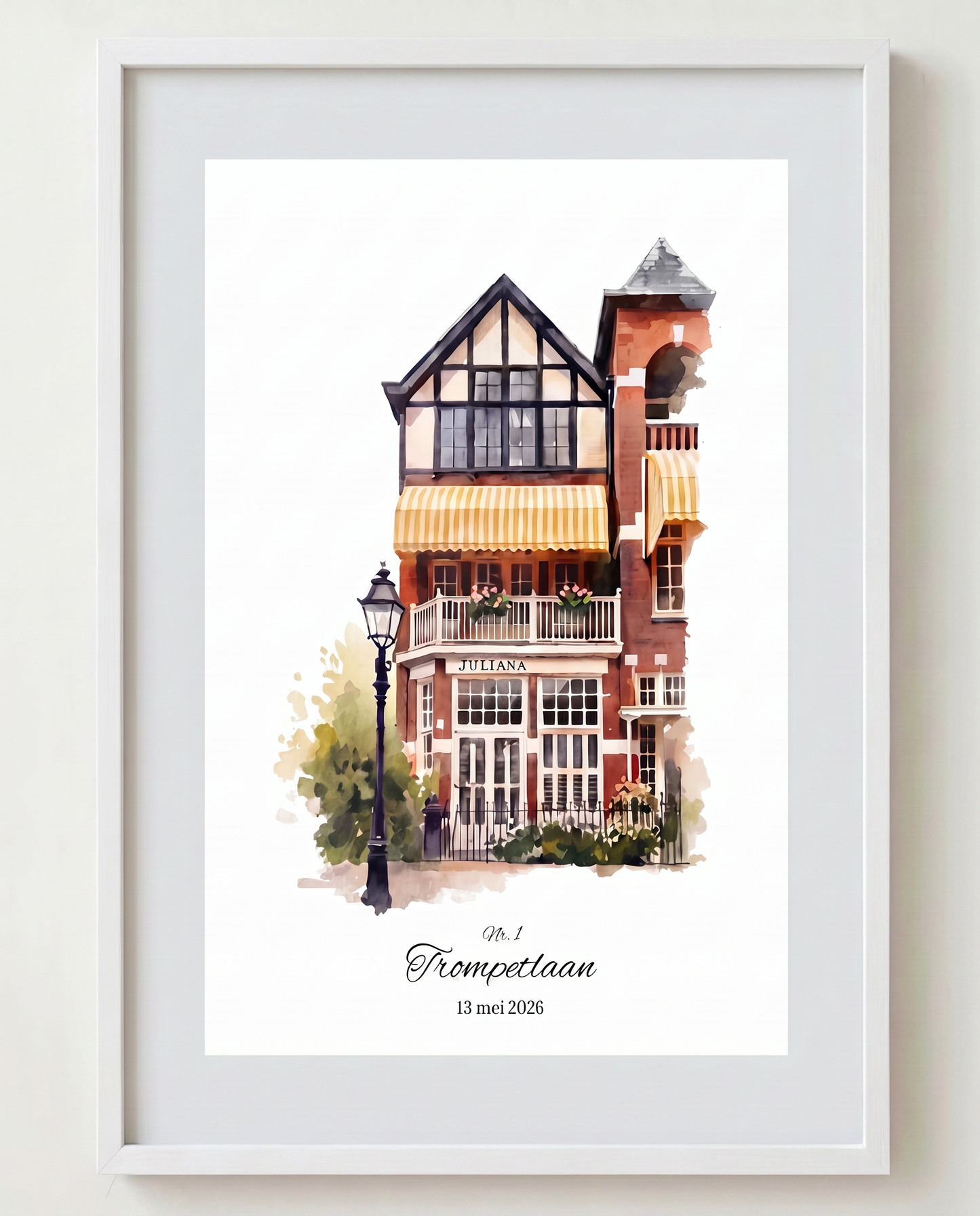 Huisportret Aquarel Minimalist