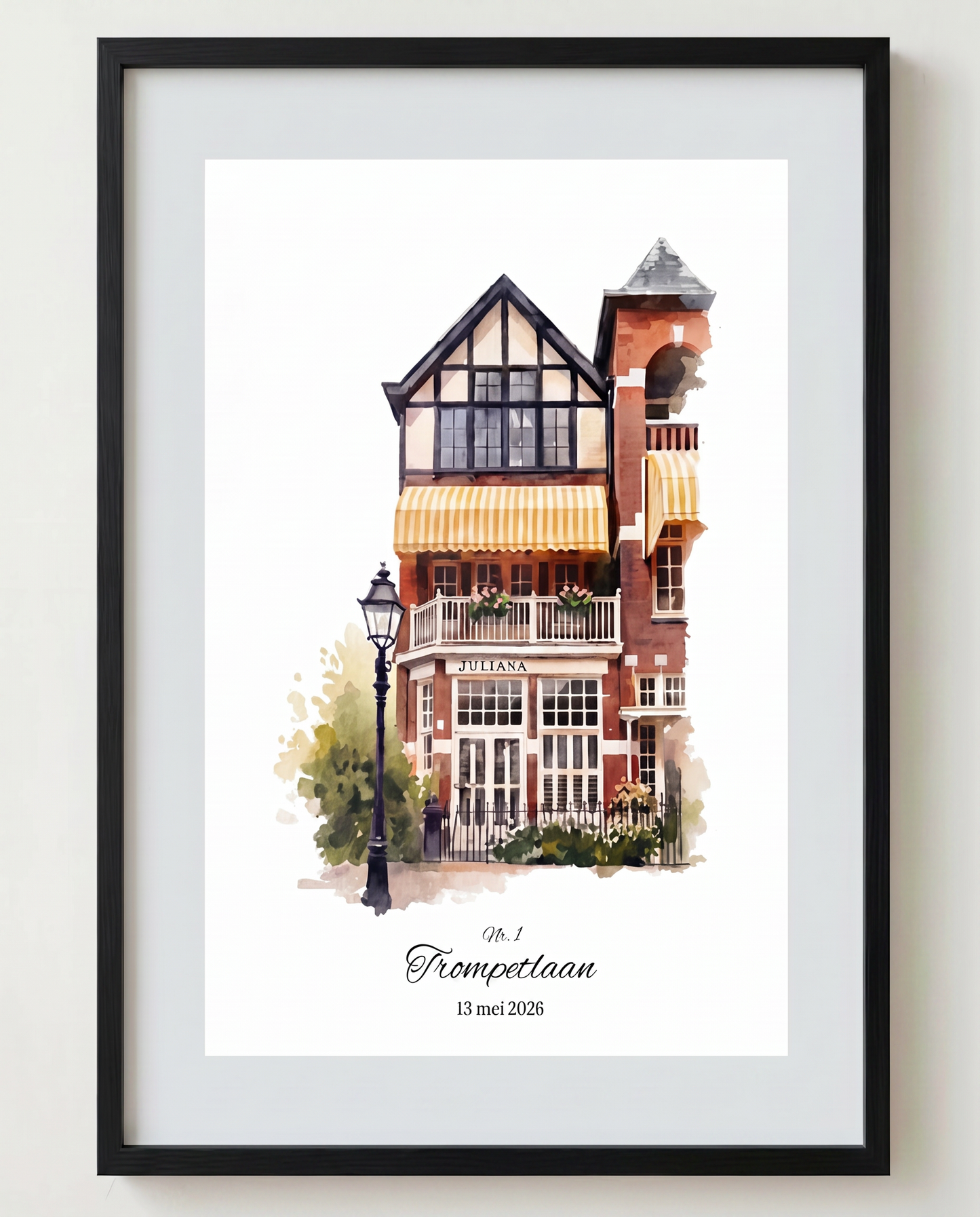 Huisportret Aquarel Minimalist