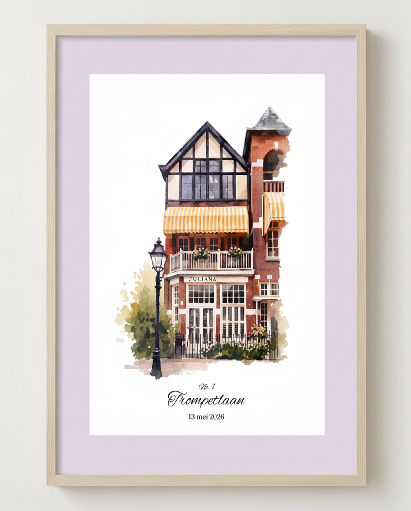 Huisportret Aquarel Minimalist