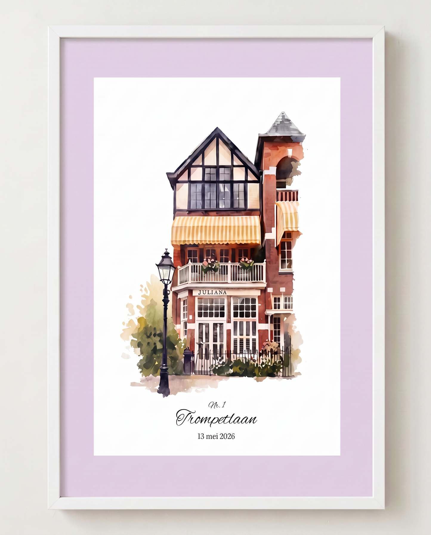 Huisportret Aquarel Minimalist