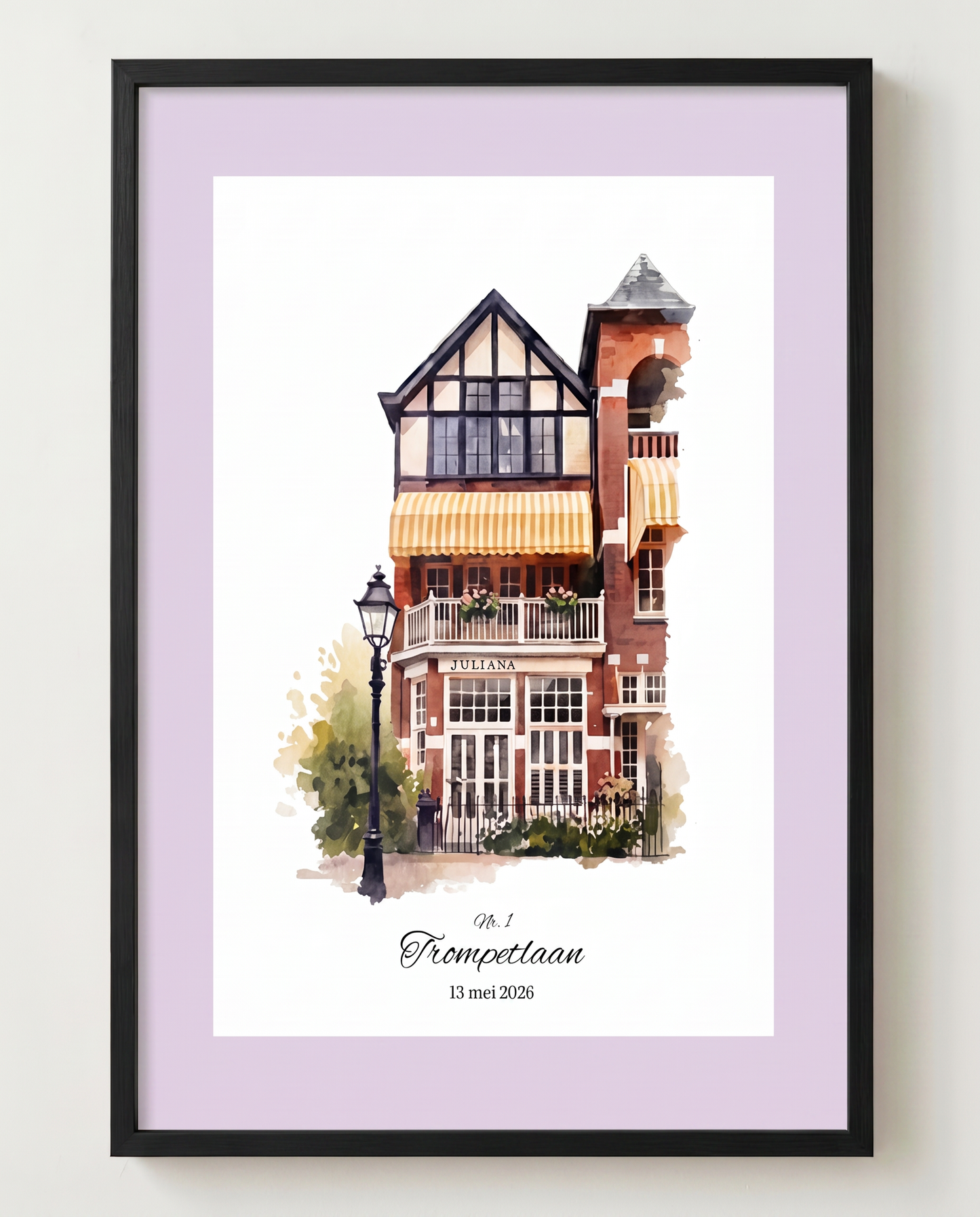 Huisportret Aquarel Minimalist