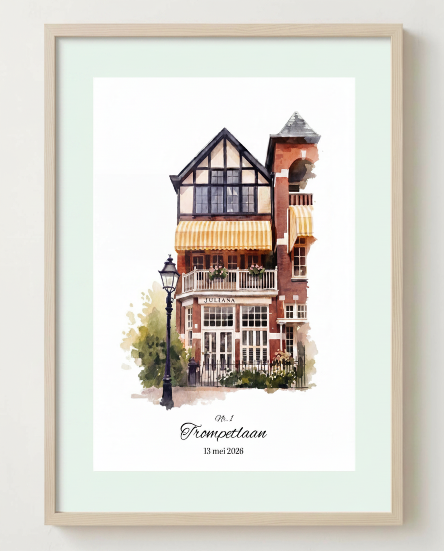 Huisportret Aquarel Minimalist