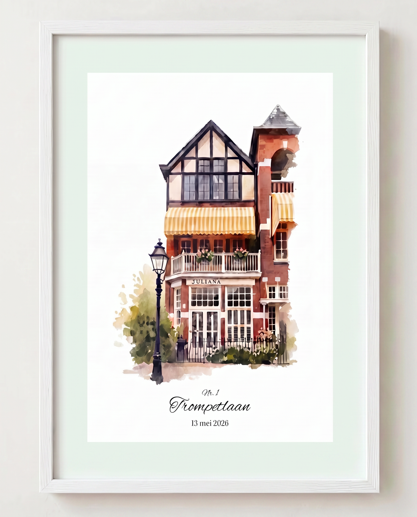 Huisportret Aquarel Minimalist