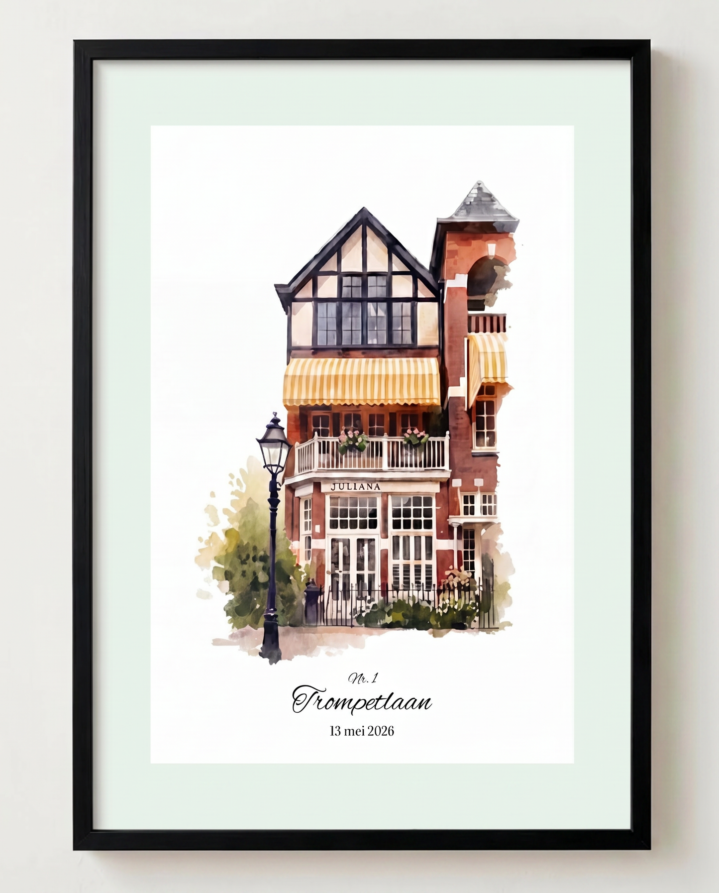 Huisportret Aquarel Minimalist