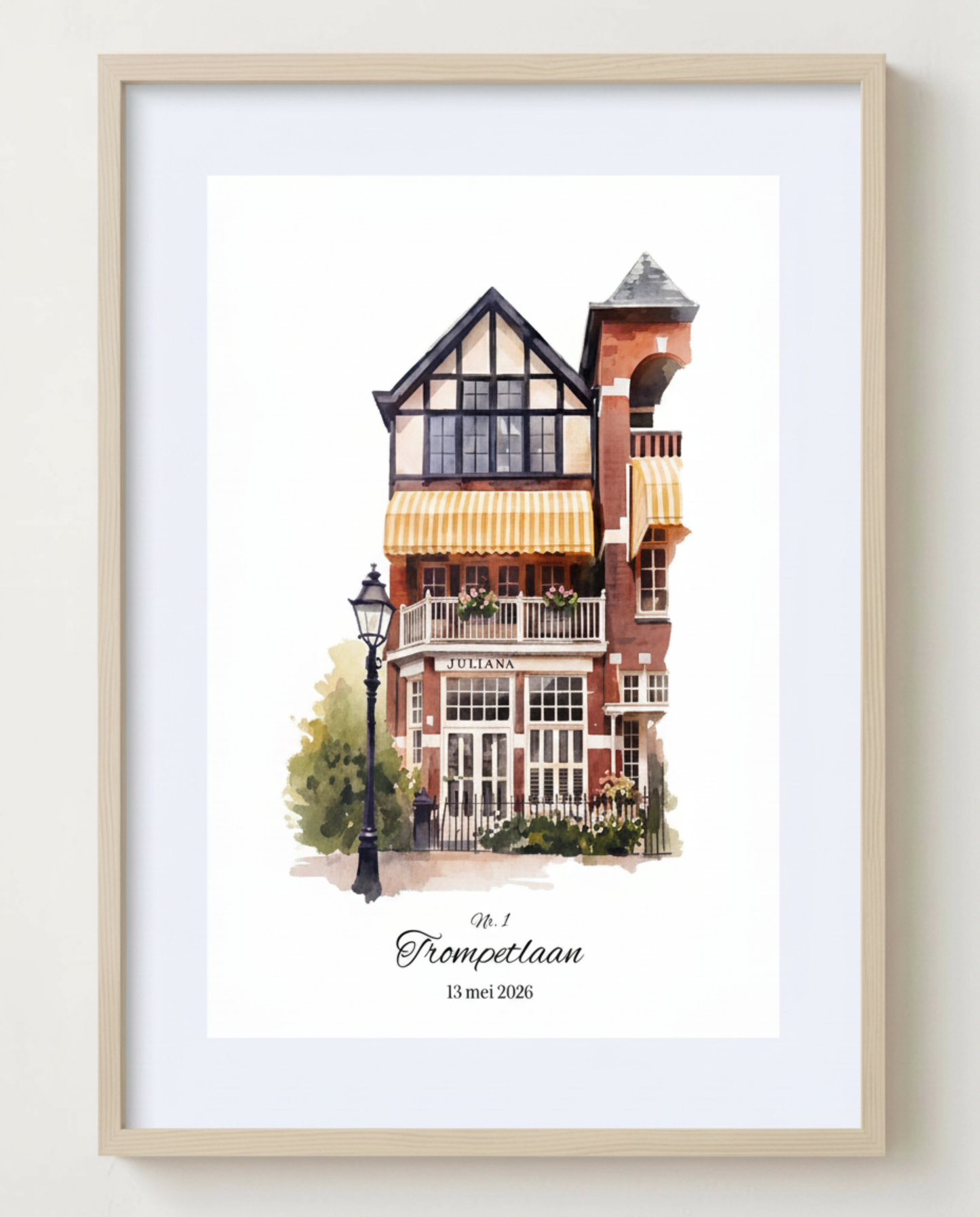 Huisportret Aquarel Minimalist