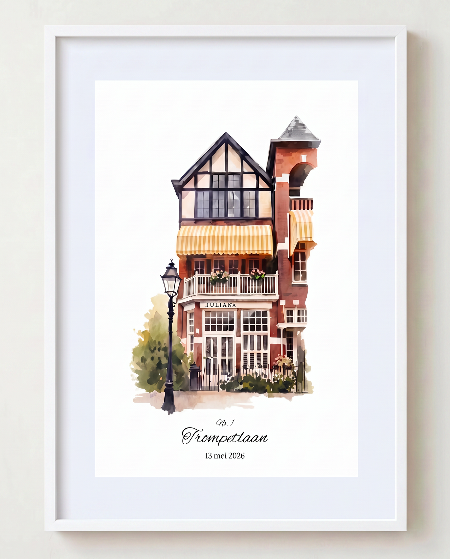 Huisportret Aquarel Minimalist