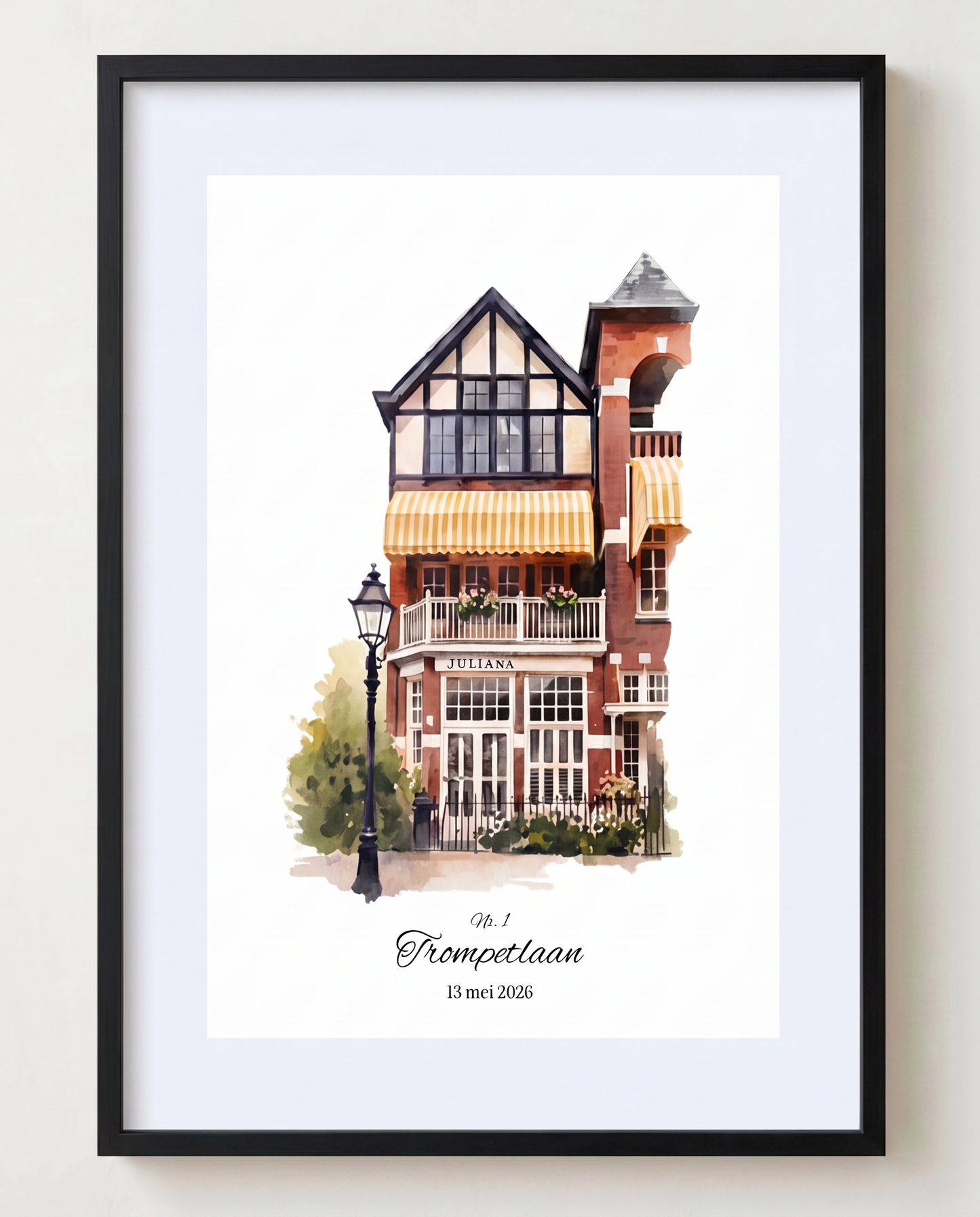 Huisportret Aquarel Minimalist