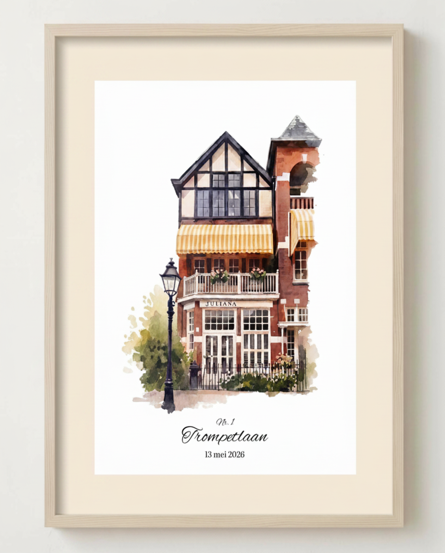 Huisportret Aquarel Minimalist