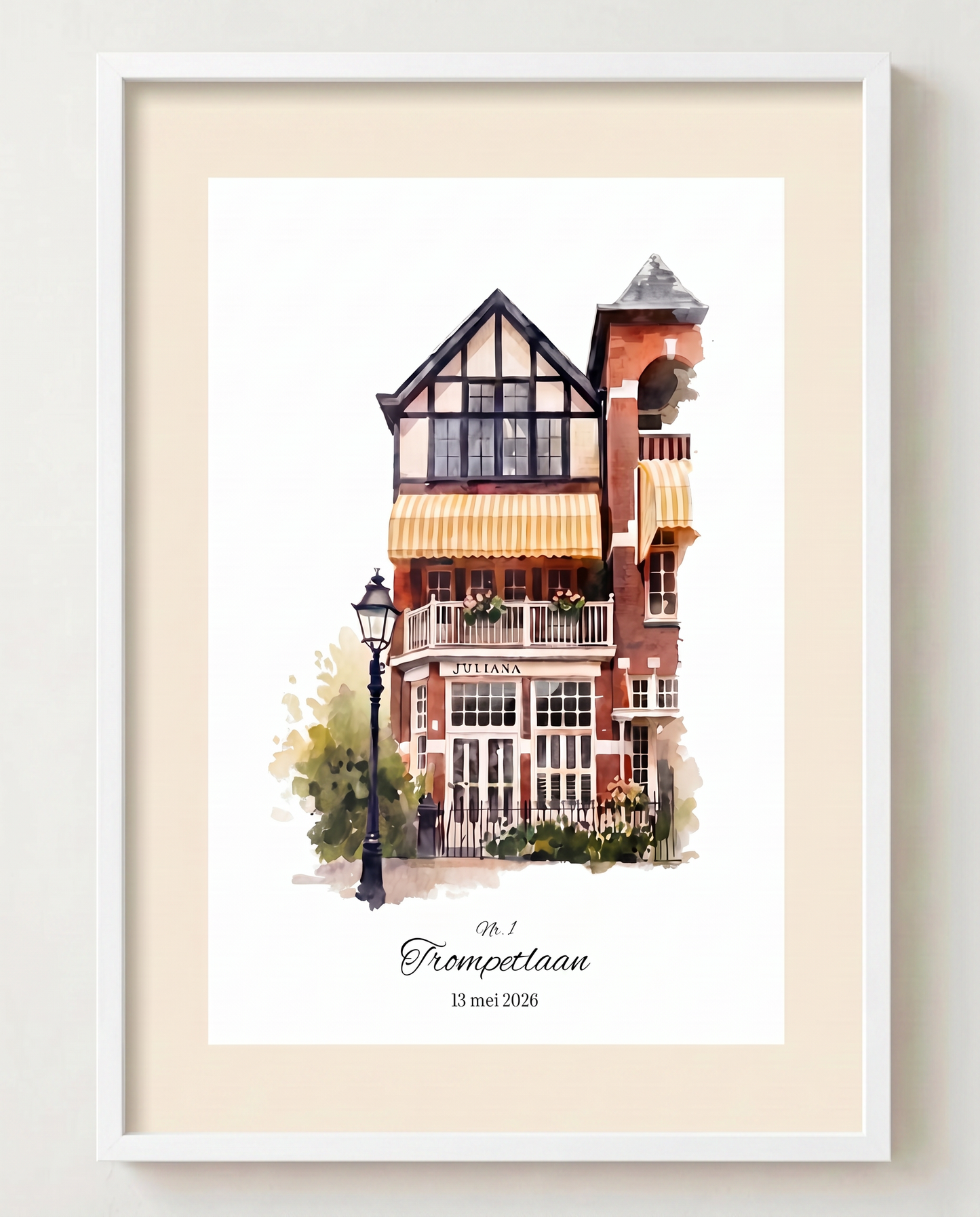 Huisportret Aquarel Minimalist