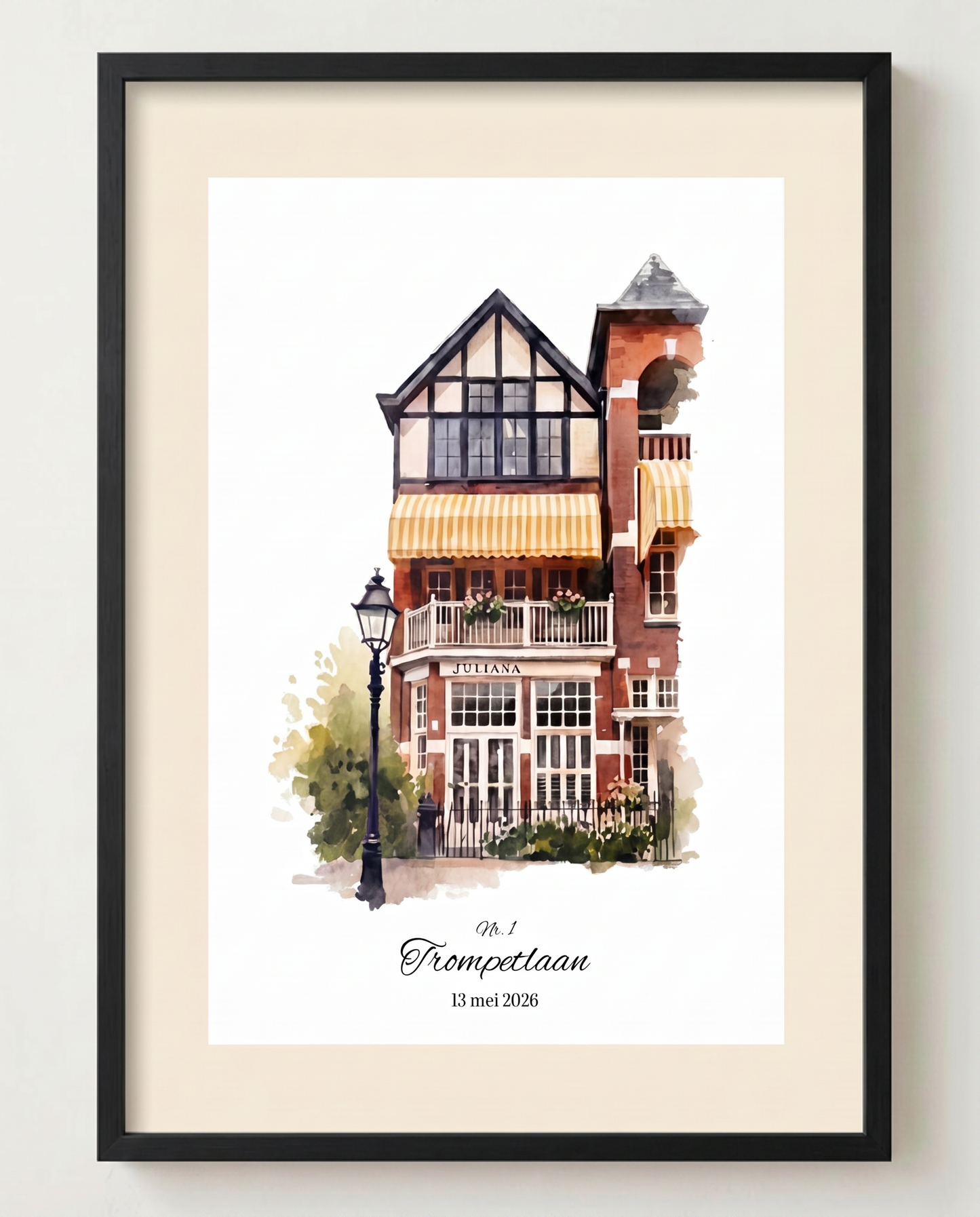 Huisportret Aquarel Minimalist