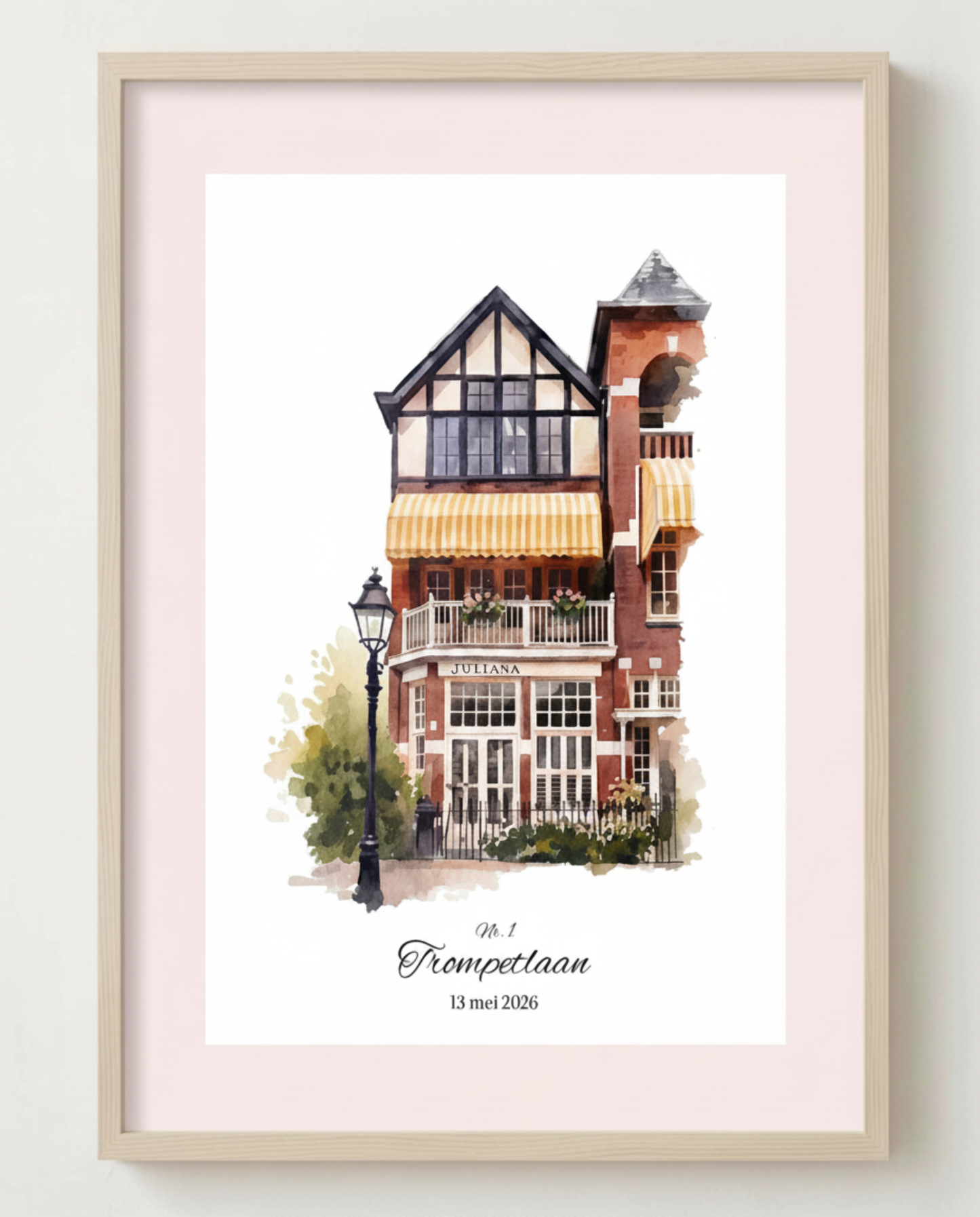 Huisportret Aquarel Minimalist