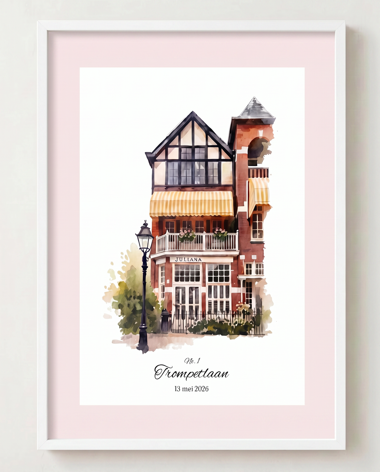 Huisportret Aquarel Minimalist