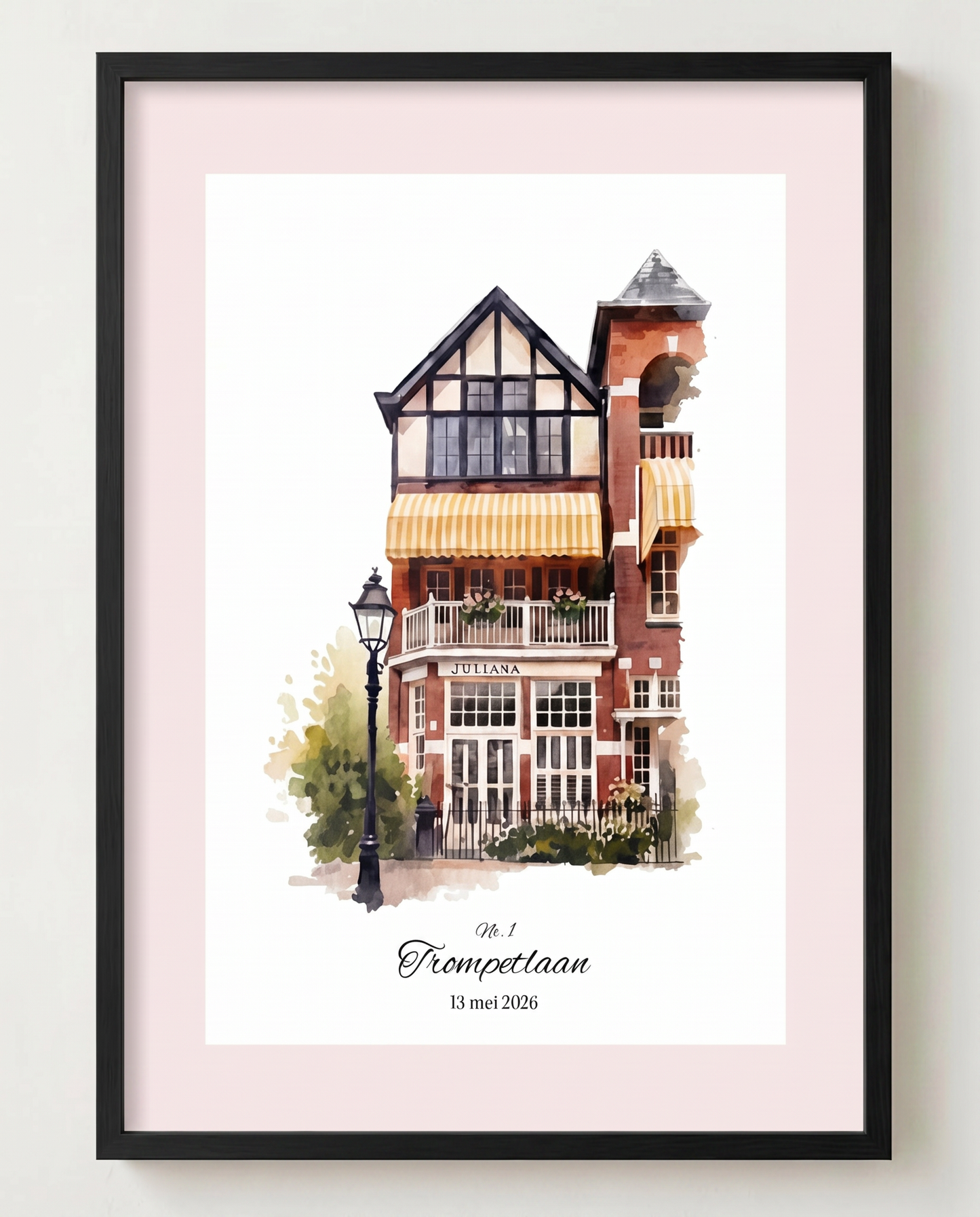 Huisportret Aquarel Minimalist