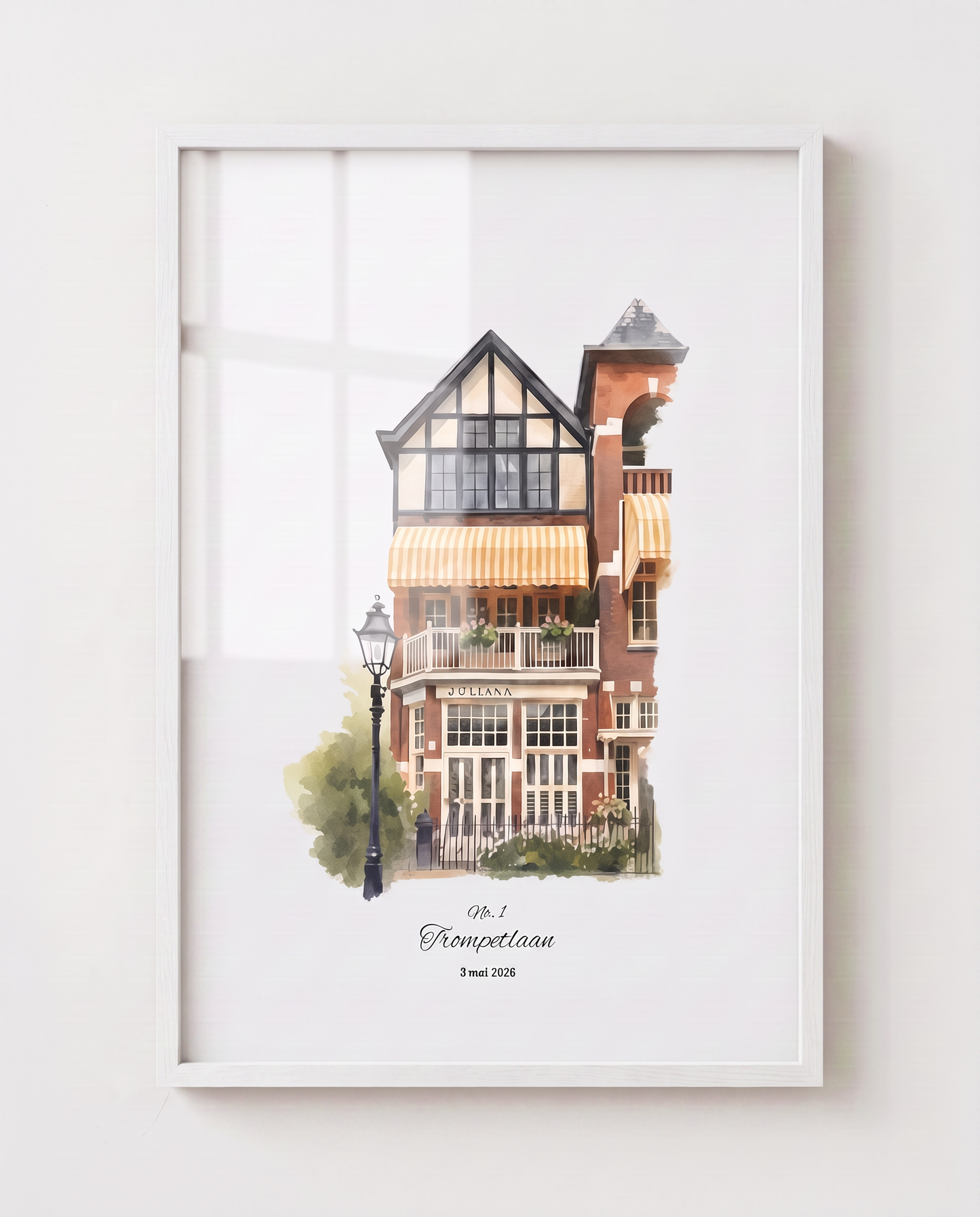 Huisportret Aquarel Minimalist