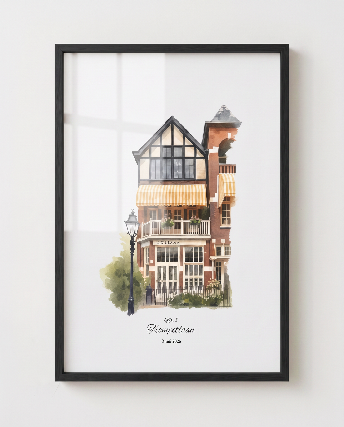 Huisportret Aquarel Minimalist