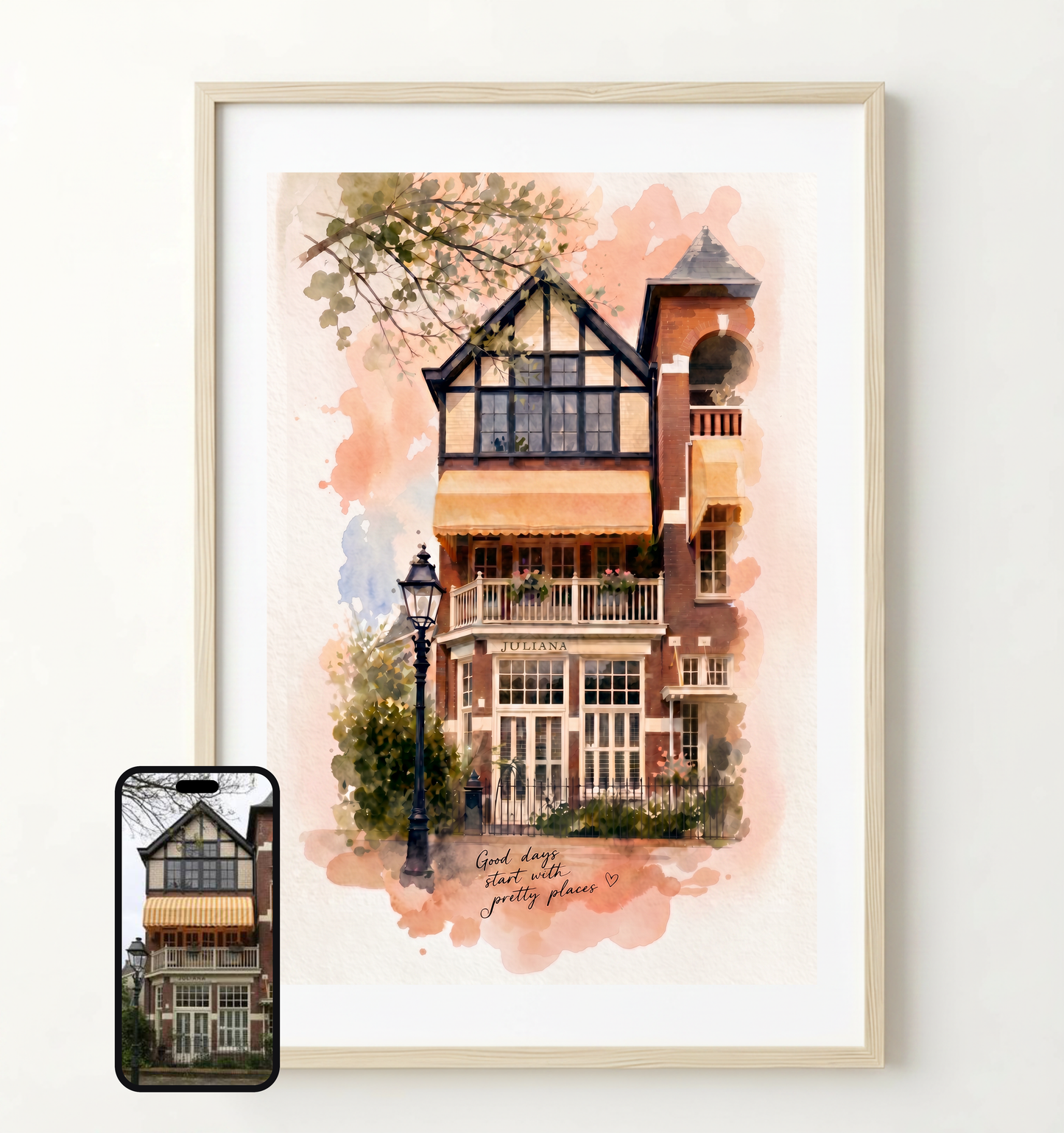 Huisportret Aquarel
